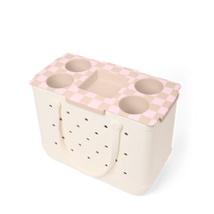 Top o' the Bogg to Ya - Checkered Linen/ Pink Marshmallow