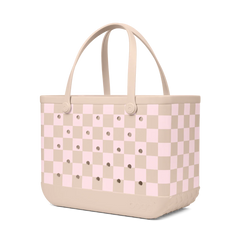 Original Bogg Bag - Checkered Linen/ Pink Marshmallow